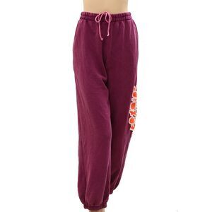 Free People FP Movement All Star Embroidered Trouser Pants Mid-Rise L 286655